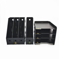 Estante para Archivos Antiestático Negro de 1 o 3 Niveles para Documentos de Cuarto Limpio con Resistividad Superficial de 10E4-8Ω