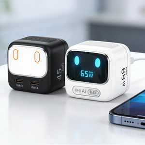 Smart Wall PD Travel Charger PD3.1 Fast Charging Phone Charger mini tft display ai gan charger for Phone Tablets Laptops - Product Image 1