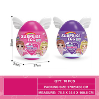 Vente en gros d'ailes d'ange Oeuf surprise géant Mini poupée en plastique Jouet de simulation Jeu de rôle interactif Jouets