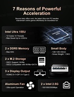 Mini PC de 12e et 13e génération, I5 1235U 1335U, 12 cœurs, DDR4, double RAM, SSD M.2, triple affichage 4K, faible consommation d'énergie, ordinateur de bureau AI haute performance
