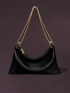 Sac de soirée de luxe pour femme en satin de haute qualité avec strass, élégant et simple, sac carré à bandoulière pour fête, pochette de marque de luxe - Product Image 2