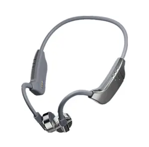 Auriculares IPX8 impermeables estéreo con graves, cascos de conducción ósea inalámbricos con micrófono BT5.3