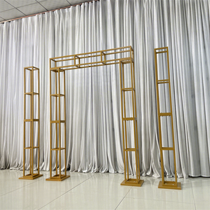 3D Aluminum Alloy 6x6.5ft Square Arch <b>Backdrop</b> <b>Stand</b> Luxury Design HKNSJ NSJ-201 Birthday Wedding Party Decoration Fast Delivery - Product Image 1