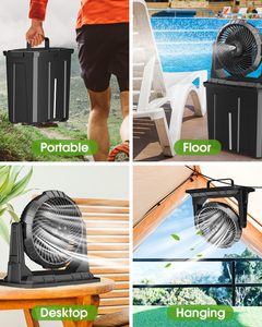 Tragbarer Nebelventilator 20000mAh <span class=keywords><strong>USB</strong></span> Wiederaufladbarer Akku-Bodenventilator 7L Wassertank Outdoor-Sprühventilator Befeuchtung Fernbedienung - Product Image 2