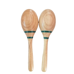 Maracas en bois en gros, jouet à secouer, instrument de percussion à billes de sable, jouet musical éducatif précoce pour la maternelle - Product Image 1