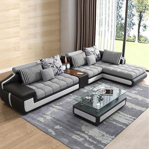 أريكة قماشية جديدة، تصميم عصري بسيط لغرفة المعيشة، طقم أثاث بتكنولوجيا القماش المقاوم للماء، أريكة قابلة للإزالة والغسل - Product Image 5