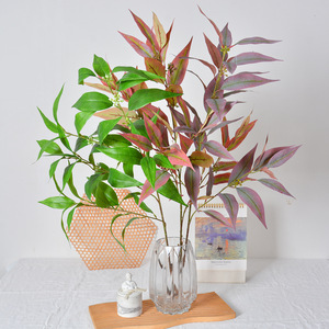 Feuilles d'eucalyptus artificielles Laixing 30cm-100cm, fleurs en soie faites à la main, décoration d'intérieur, plante de Noël - Product Image 2