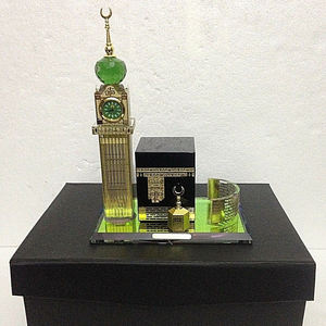 Modèle de la Mecque et de la Kaaba en cristal plaqué or luxueux - Product Image 6