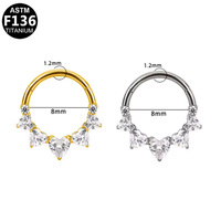 Nouvelle collection Gaby de piercings de nez colorés en titane pour septum, anneau de nez, vente en gros, bijoux de piercing, ASTM F136