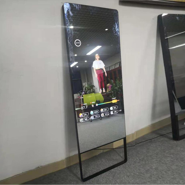 32 43 55 Inch Interactive Touch Screen Digital Exercise Mirror Android LCD Large Wall Gym Magic Fitness Smart Mirror