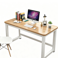 Escritorio Moderno para Oficina en Casa, Mesa de Escritura para PC y Laptop con Superficie Grande, Escritorio de Trabajo Resistente con Patas de Metal para Dormitorio o Sala de Estudio