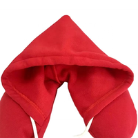 Oreiller rembourré à capuche promotionnel pour le cou pour adultes rempli de mousse à mémoire de forme tricotée à capuche pour le sommeil en avion et le camping