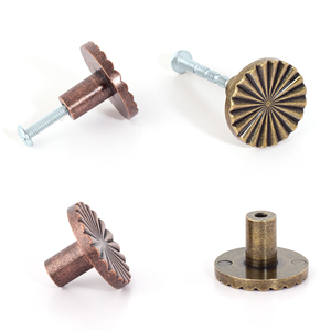 Massive Zinklegierung Antik Bronze & Kupfer Runde Knöpfe Vintage Möbel Türgriffe und Zuggriffe für Küchenschränke Schubladen - Product Image 2
