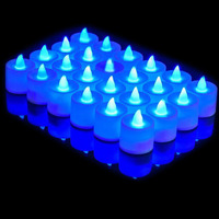 24 pièces/boîte, bougies LED sans flamme blanc chaud, alimentées par piles, pour la Saint-Valentin, les mariages, Noël et la décoration de la maison