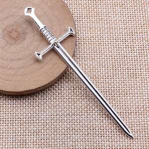 25x87mm 4,6g Meerkleurig Middeleeuws Gotisch COSPLAY Anime Lang Zwaard Hanger DIY Hanger - Product Image 4