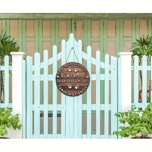 ป้ายประตูไม้รูปวงกลม MDF สไตล์เรียบง่ายสำหรับตกแต่งบ้าน บรรจุภัณฑ์ชิ้นเดียว - Product Image 4