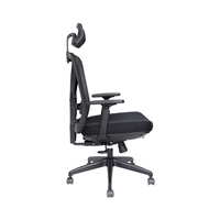 Chaise de bureau Kabel minimaliste contemporaine Ascenseur en tissu Hauteur réglable avec roues Accoudoirs rétractables en maille
