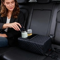 Organisateur multifonctionnel en cuir PU pour accoudoir de voiture, tapis de console centrale, coussin de siège