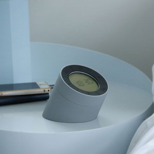 Hbk đa chức năng kỹ thuật số Đồng hồ báo thức cạnh giường ngủ đêm đèn cảm biến trọng lực Đèn kỹ thuật số có thể sạc lại đồng hồ với ánh sáng - Product Image 5