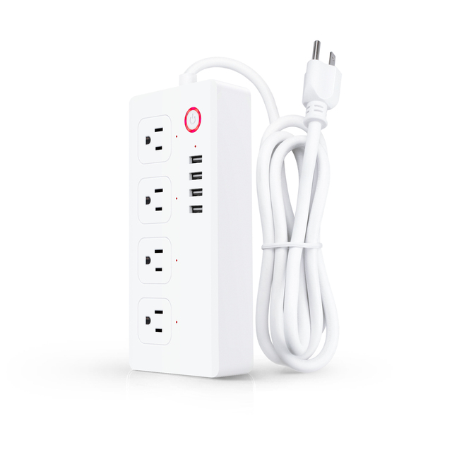 2026 Tuya Smart WiFi Power Strip 4 AC Outlets with USB-C Fast Charging, Voice Control with Alexa Google Assistant  PST-SM-301-X