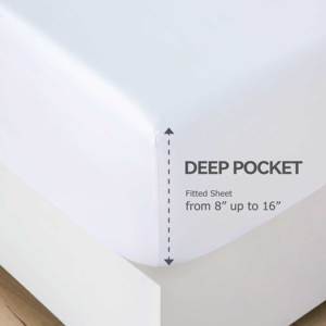 Khách Sạn Chất Lượng Bền Số Lượng Lớn Giường Được Trang Bị Tấm Vua Nữ Hoàng Kích Thước 100% Bông <span class=keywords><strong>Bedsheet</strong></span> Sọc Sang Trọng Trắng Khăn Trải Giường Thiết Lập - Product Image 5