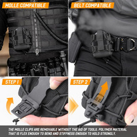 1000D Nylon Double Tactique Menottes Molle Professionnel Menottes Pochette Menottes Holster Holder pour Duty Belt