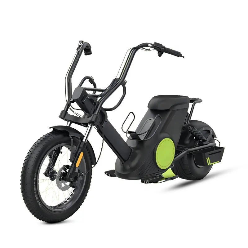 Motocicletas elétricas para golfe adulto de longo alcance 60V com pneu gordo de duas rodas