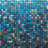 Panel Komposit Aluminium Logam Biru Modern Tahan Air, Ubin Mosaik Tempel untuk Dinding Latar Hotel, Apartemen, dan Vila