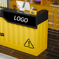 Comptoir de réception de salon de manucure moderne en acier et bois, durable et de qualité supérieure, avec logo, table de caisse, couleur personnalisable