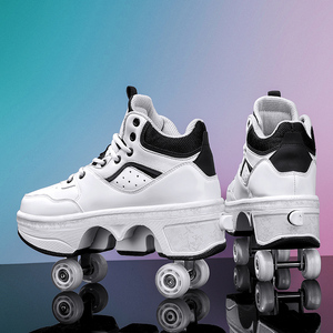 Chaussures à roulettes déformables pour enfants et adultes, patins à roulettes rétractables réglables à 4 roues pour enfants - Product Image 5