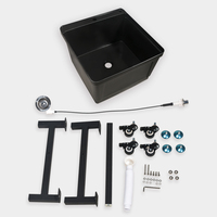 Bassin de lavage portable authentique en PP, écologique et durable, avec robinet intégré, pour camping, pique-nique et cuisine