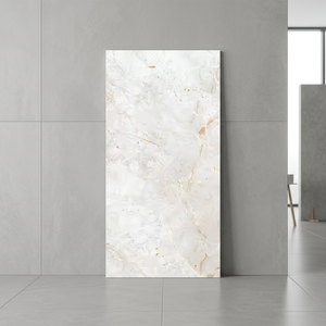 Azulejos de Porcelana Cerámica Pulida y Esmaltada Lorenz White de 800x1600mm, Efecto Mármol con Vetas Doradas para Pared y Piso - Product Image 3