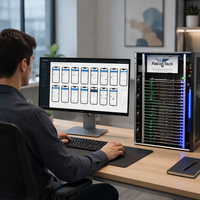 Armoire de charge multi-téléphones à 20 emplacements avec compartiments individuels pour la gestion centralisée des appareils