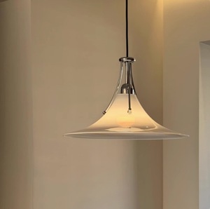 Dropshipping Shopify Mid Century Cream Glass <b>Pendant</b> <b>Light</b> <b>Three</b> Head Two Head LED Dining Room Bedroom Warm <b>Light</b> Modern - Product Image 2