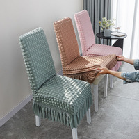 Housse de chaise en tissu moderne, simple, épaisse, extensible, personnalisable, durable, lavable, taille unique, style classique pour mariage, banquet, hôtel