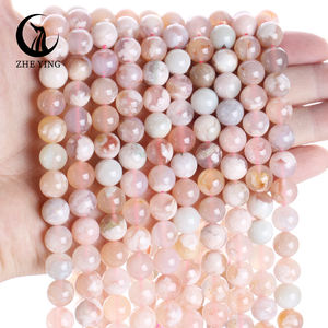 Zhe Ying 6/8/10mm Sakura Fleur Agate <span class=keywords><strong>Pierre</strong></span> Perles Rondes Lisse <span class=keywords><strong>Pierre</strong></span> Perles pour la Fabrication de Bijoux Sakura Agate Perles - Product Image 1