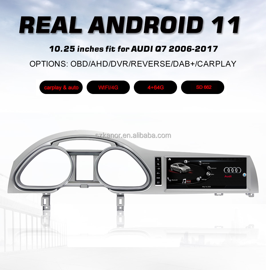 Autoradio Android 10.25 Pouces Pour Audi Q7 2006-2015 – GPS, CarPlay – Ugode