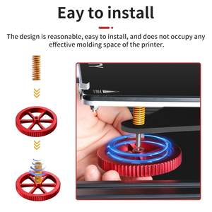 Tuercas de nivelación metálicas Creality de 20 mm con muelles de 0,4 mm y boquillas rojas, juego de torsión manual para Ender 3, 3 Pro, 3 V2 - Product Image 4