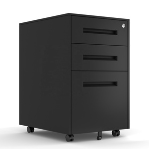 مكتب تحت مكتب 3 درج تخزين المنقولة خزانة معدنية لحفظ الملفات مع عجلة - Product Image 3