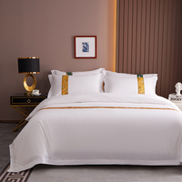 Ensemble de literie 4 pièces pour lit Queen Size, 100% coton, couvre-lit, housse de couette, broderie tissée, 300 fils, toutes saisons, hôtel, maison