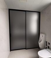 Pintu Geser Kamar Mandi Interior Tahan Air Bersertifikasi CE, Kaca Tempered Ganda Privasi, Isolasi Termal untuk Dapur, Kamar Tidur, Area Basah