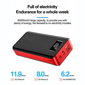 <span class=keywords><strong>Power</strong></span> <span class=keywords><strong>Bank</strong></span> de 30000mAh com Tela Digital LED, Bateria Móvel de Alta Capacidade com 2 Portas USB e Longa Duração - Product Image 4