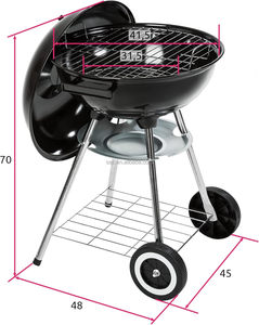 Parrilla de Carbón SEJR de 17 Pulgadas, Color Negro, Modelo JY22017A-B - Product Image 4