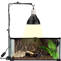 Lampe de terrarium en gros pour reptiles : Dôme de chauffage réglable avec réflecteur en aluminium et support à pince, douille céramique pour vivarium