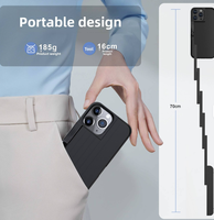 Coque de téléphone portable Dropshipping multifonctionnelle 3-en-1 avec télécommande et perche à selfie Bluetooth pour utilisation extérieure compatible avec 15 Pro Max, 16, 14, 13