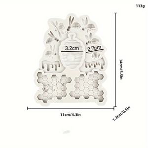Moule de Décoration de Gâteaux en Silicone Fondant SILIKOLOVE Factory 12 Cavités Forme Nid d'Abeille <span class=keywords><strong>Reine</strong></span> Non Adhésif Sans BPA Certifié LFGB - Product Image 6