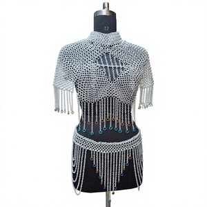 CALVIN HANDICRAFT <b>Silver</b> Handmade Chainmail <b>Dress</b> Medieval Gothic Fantasy Warrior Armor Lingerie Antique Modern Festival Couture - Product Image 3