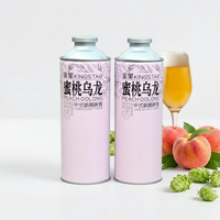 Kingstar Peach Oolong Tea Ale 1L Bière Artisanale 4.1% ABV Variété Herbes et Épices Alcool Raffiné Boisson Fermentée au Malt Canette en Aluminium