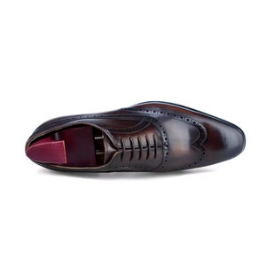 Zapatos Oxford de Cuero Genuino para Hombre, Estilo Italiano de Alta Gama, Hechos a Mano, para Boda, con Cierre Deslizante, Otoño, Ligeros, Bordados, Camuflaje - Product Image 3