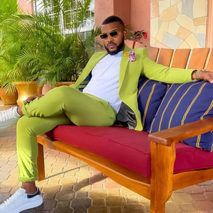 <span class=keywords><strong>Traje</strong></span> Masculino Completo, Trajes Verdes para Hombre, Ropa Entallada, Estilo Moderno, 2 Piezas, Atuendo para <span class=keywords><strong>Novio</strong></span> (Chaqueta+Pantalones) - Product Image 3